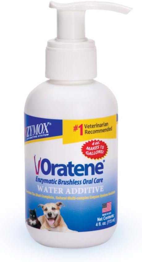 Zymox Oratene Enzymatic Brushless Oral Care Water Additive, 4oz