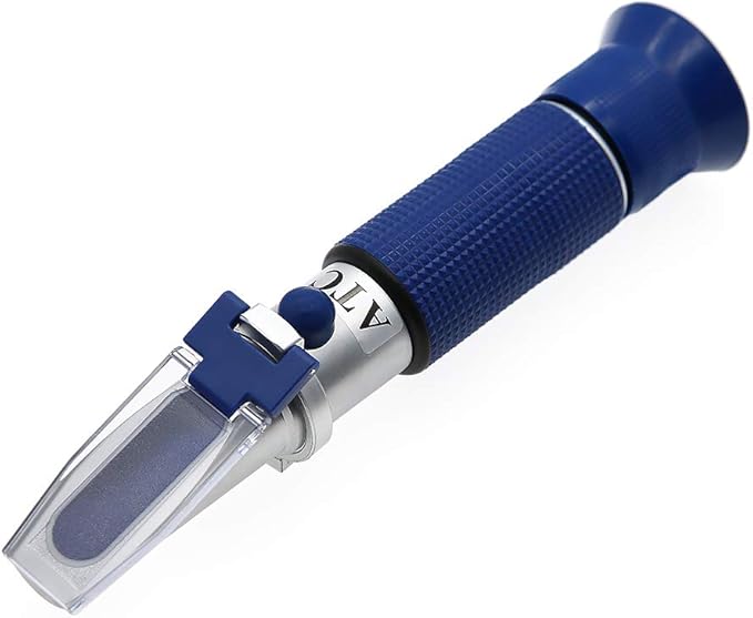 Brix Refractometer with ATC for Liquid Fruit Canned Food Sugar Content Test 0-32% Brix Refractometer Automatic Temperature Compensation