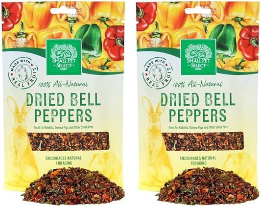 Small Pet Select - Dried Bell Pepper, a Natural Treat for Rabbits and Guinea Pigs, 2oz (Pack of 2)