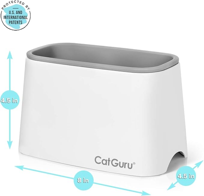 CatGuru Premium Cat Litter Scoop Holder, Scooper Caddy, Scoop Stand Pairs with Any Cat Litter Box and Fits Most Cat Litter Scoops (White)