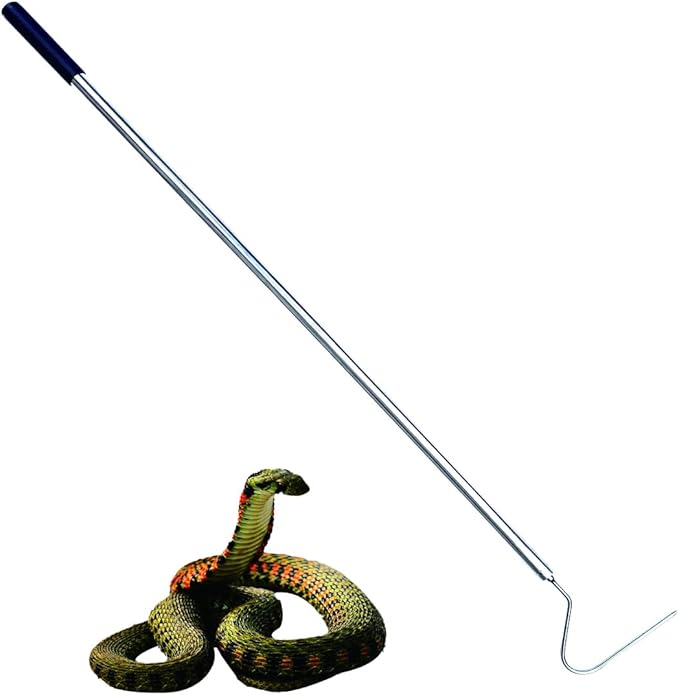 45'' Snake Hook Catcher Stick Handling Tool Heavy Duty Reptile Grabber,All Stainless Steel