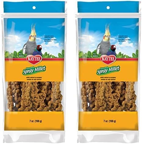 Kaytee Spray Millet Treat for Pet Birds, 7 Ounce (Pack of 2)