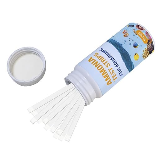 Aquarium Ammonia Test Kit, 50 Counts Ammonia Test Strips Fish Tank Aquarium Test Strips for Aquarium Pond Pool