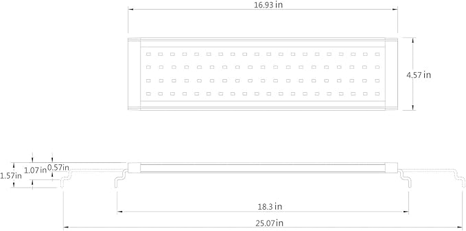 LED Aquarium Light, Full Spectrum Fish Tank Led Light with Aluminum Alloy Shell Extendable Brackets (20"-24")
