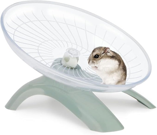 Hamster Wheel Silent Hamster Exercise Wheel Running Spinner Hamster Flying Saucer for Hamsters Gerbils Mice and Other Small Pets (Dark Grey)