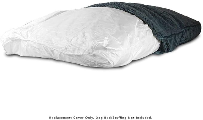 Floppy Dawg Medium Dog Bed Replacement Cover. Removable and Machine Washable Cover for Mattress and Rectangular Pillow Beds. 30L x 19W. Gray with Gray Top.