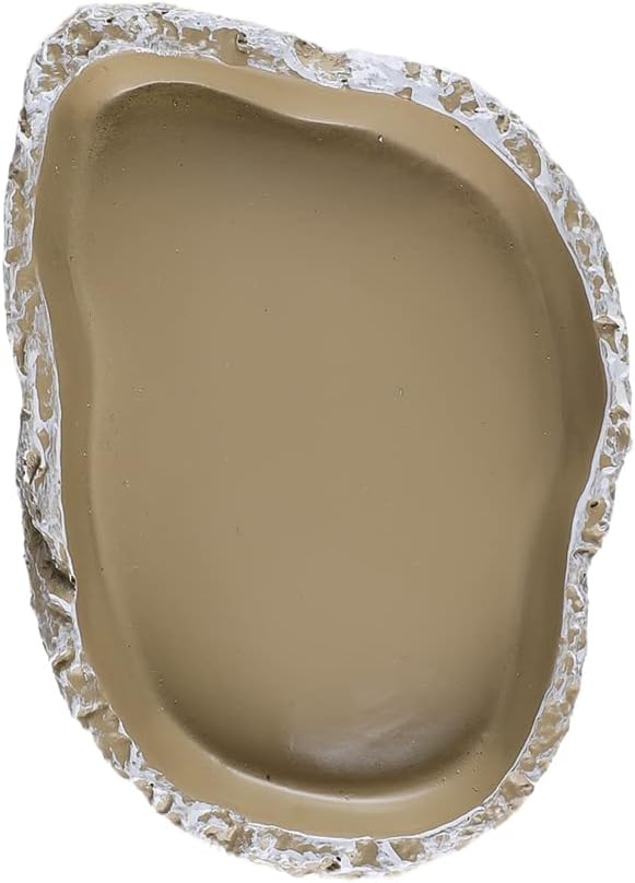 Rock Water/Food Dish for Amphibians, Reptiles and other little critters - Made from Premium Non-Toxic Resin - SMALL SIZE