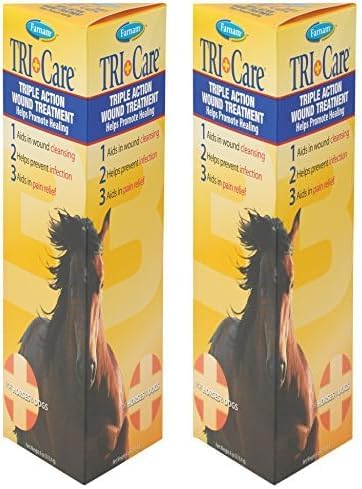 Farnam Triple Action Wound Treatment | for Horses, Ponies and Dogs | 4 oz (Pack of 2)