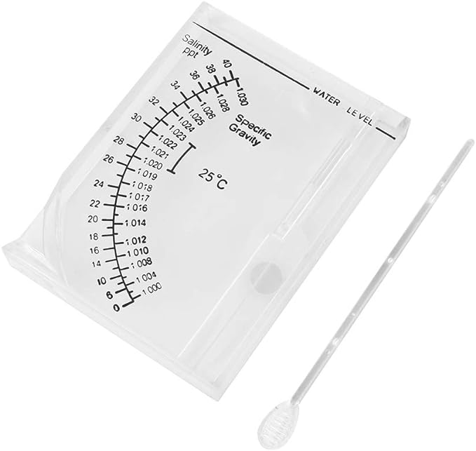 TOPINCN Saltwater Hydrometer Salt Water Salinity Meter Accurate Automatic Hydrometer Salt Water Salinity Meter for Fish Tank