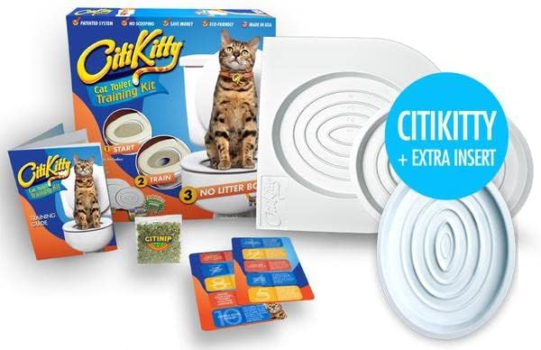 CitiKitty Cat Toilet Training Kit (One Pack + Extra Training Insert)