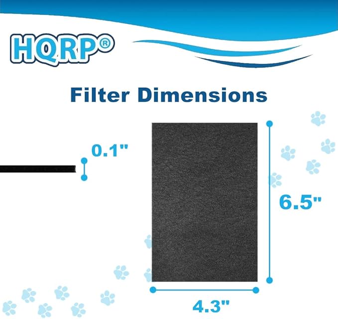 HQRP 12-Pack Activated Carbon Cat Litter Box Filters Compatible with Van Ness Cat Litter Box, Odor Reducing Charcoal Filters