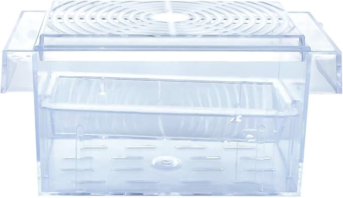 Saim Fish Breeding Box Tank Acrylic Double Guppies Hatching Incubator Isolation Box,Aquarium Accessories for Aggressive Fish Injured Fish Small Fish Shrimp Clownfish - A