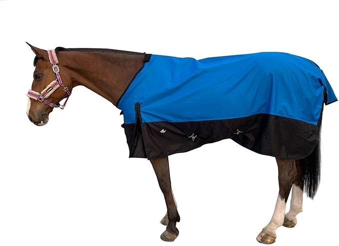 1200Denier Waterproof and Breathable Horse Sheet Tgw Rding Horse Blanket (68", Royal Blue)