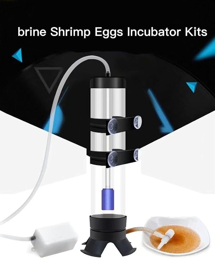 Brine Shrimp Hatchery Kit Brine Shrimp Eggs Incubator Kits with air Pump brine Shrimp net Shrimp Egg Storage Bottle Set of 21 Shrimp Tank kit