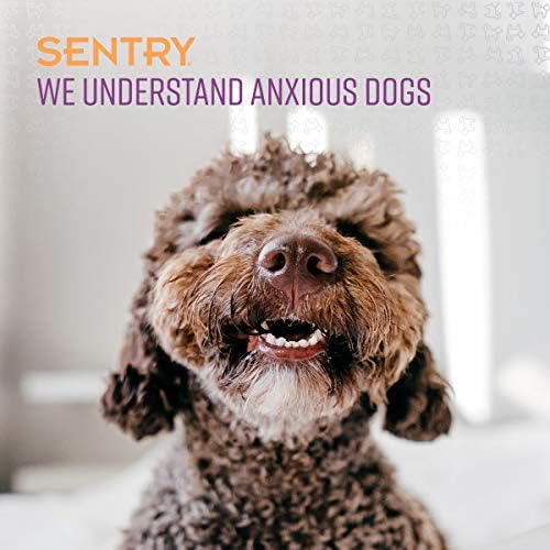 Sentry Calming Chews for Dogs, Calming Aid Helps to Manage Stress & Anxiety, with Pheromones That May Help Curb Destructive Behavior & Separation Anxiety, Calming Health Supplement for Dogs, 60 Count