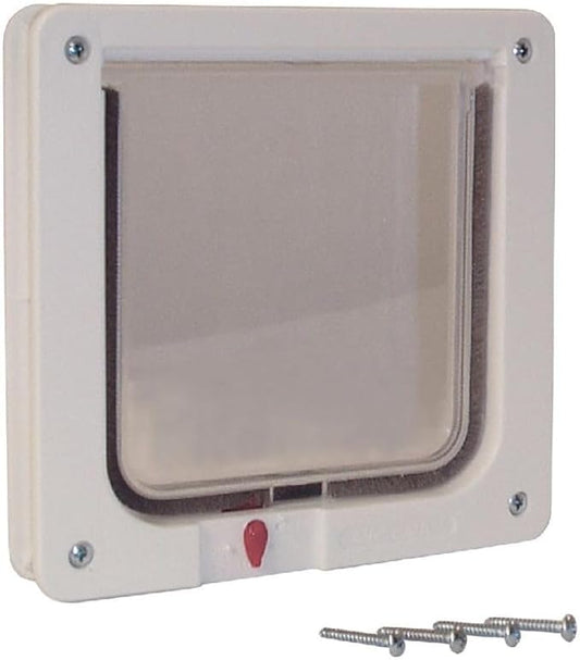 Ideal Pet Products Cat Flap Door with 4 Way Lock, 6.25" x 6.25" Flap Size