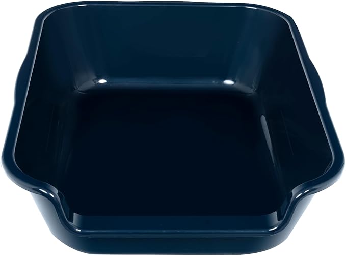 1 Pack Extra Large Dog Litter Box Pan Tray (ABS Material), Low Entry Jumbo Senior Litter Boxes for Multiple Kitten Big Cats, Pet Safe Indoor Dog Potty (Dark Blue,20" L x15 W)