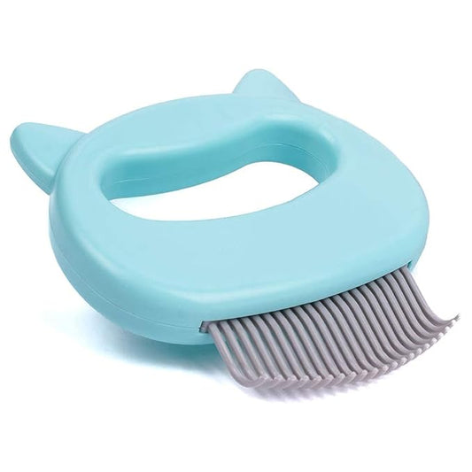 Leo's Paw The Original Pet Hair Removal Massaging Shell Comb Soft Deshedding Brush Grooming and Shedding Matted Fur Remover Dematting tool for Long and Short Hair Cat Dog Puppy Bunny (Mint)