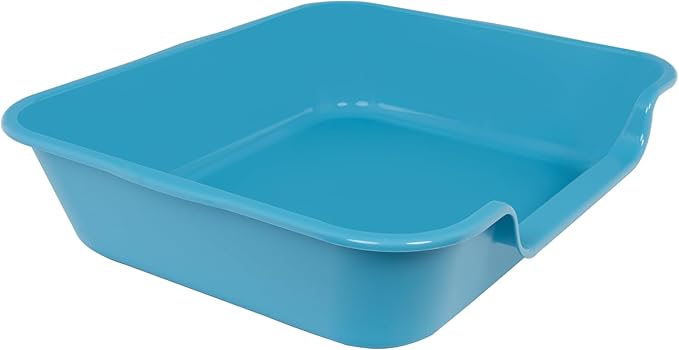 1 Pack Extra Large Dog Litter Box Pan Tray (ABS Material), Low Entry Jumbo Senior Litter Boxes for Multiple Kitten Big Cats, Pet Safe Indoor Dog Potty (Light Blue, 24" L x 20" W)