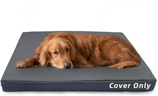 Pet Bed Cover XL 44x32x3.5'' Dog Bed Covers Waterproof Dog Bed Covers Large Dog Bed Washable Removable Cover Dog Bed Covers Replacement Washable Dog Bed Covers with Zipper,Grey