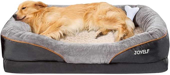 JOYELF X-Large Memory Foam Dog Bed, Orthopedic Dog Bed & Sofa with Removable Washable Cover Dog Sleeper for large dogs
