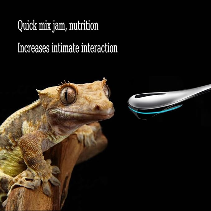 2 Pcs Crested Gecko Food Mixing Spoon Reptile Stirring Food Feeding Spoon Suitable for Crested Geckos, Lizards, Bearded Dragons,Chameleons and Other Reptiles