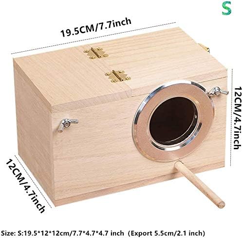 Pet Wood Parakeet Nest Box Bird House Breeding Nesting Bird Cage Box for Lovebirds Cockatiel Parrotlets