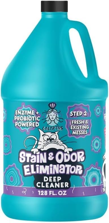 Calyptus Pet Stain and Odor Eliminator | Enzyme and Probiotic Pet Stain Remover | 128 Ounces | Dog and Cat Urine Carpet Cleaner | Pet Accident Eliminator | Professional Strength