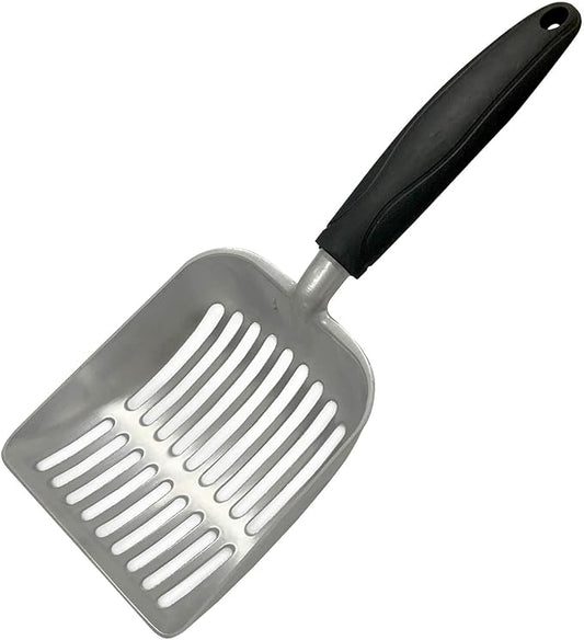 Cat Litter Scoop - Aluminum Alloy cat Litter Shovel, Suitable for All cat Litter, Metal Durable Garbage Shovel Black