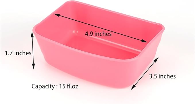 6 Pack Rabbit Feeder Waterer Chicken Guinea Pig Cage Food Water Bowl Hanging Watering Container Feeding Dish Coop Cup Treats Drinker for Pigeon Dove Puppy Cat Bird Bath Basin Hamster Bed