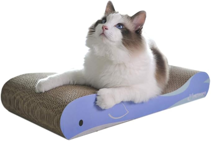 Cardboard Cat Scratcher, Scatching Pad,High Density Corrugated Paper, Honeycomb Structure, Durable,Degradable and Recyclable,Double-Sided use, Comfortable Cat Scratcher Toys,with Catnip