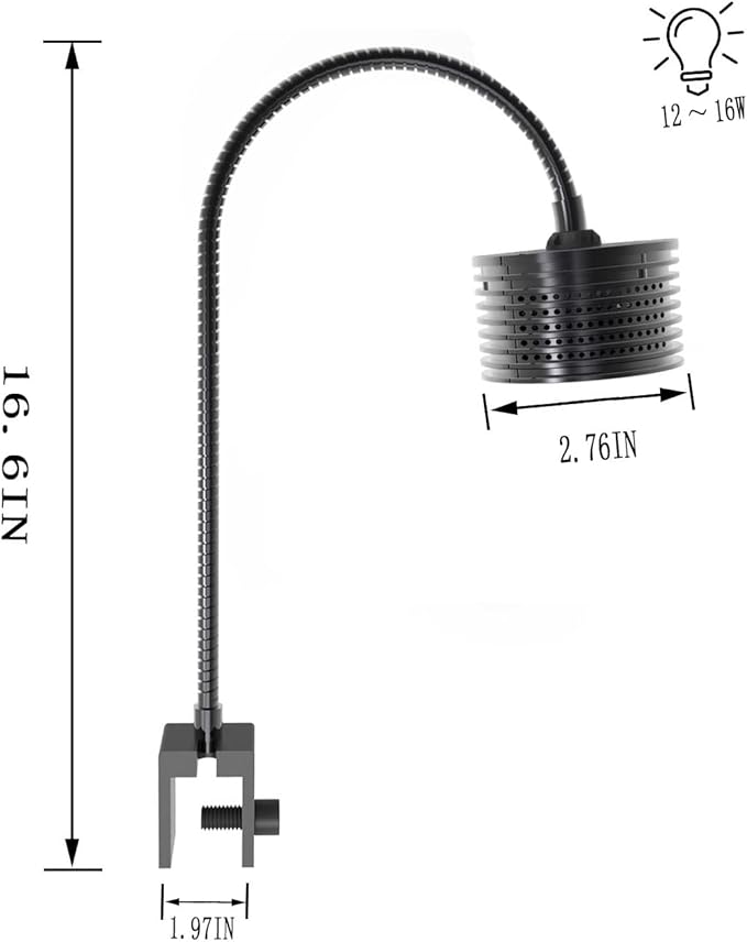 Lominie LED Aquarium Light, Nano Coral Reef Light Clip on Aquarium Light Full Spectrum Remote Control Fish Tank Lamp Dimmable for Saltwater Fish Tank (Saltwater)