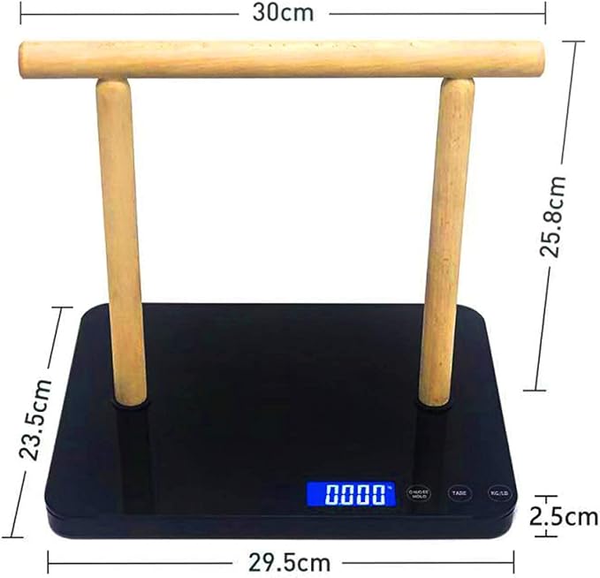 Digital bird scale with perch, bird scale grams, Max 44lbs, Capacity with Precision up to ±1g, BLACK, Suitable for Parrot and all kinds of bird