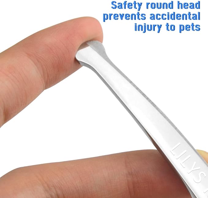 LILYS PET 6.5" Right-handed Pet Round-Tip Grooming Stainless steel Safety Grooming for Dogs and Cats (Curved Scissor)