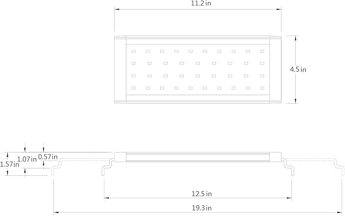 LED Aquarium Light, Full Spectrum Fish Tank Led Light with Aluminum Alloy Shell Extendable Brackets (12-18 in)