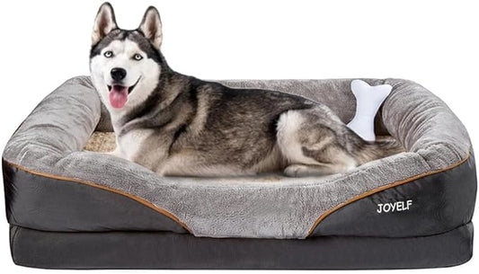 JOYELF XXLarge Memory Foam Dog Bed, Orthopedic Dog Bed & Sofa with Removable Washable Cover Dog Sleeper for Large Dogs