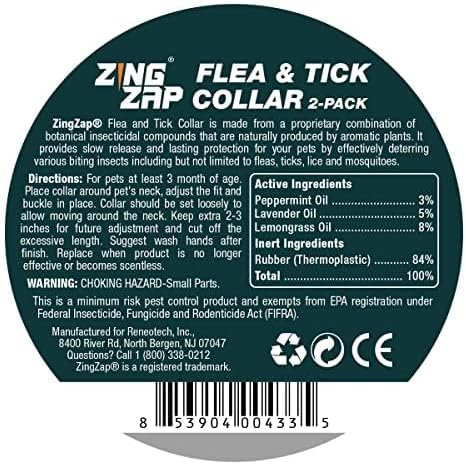 Flea &Tick Collar 2-Pack Purple, Protects from Biting Insects, Adjustable Fits Both Dogs&Cats, Built-in Plant Based Formula, Slow Release Lasting Protection, Waterproof