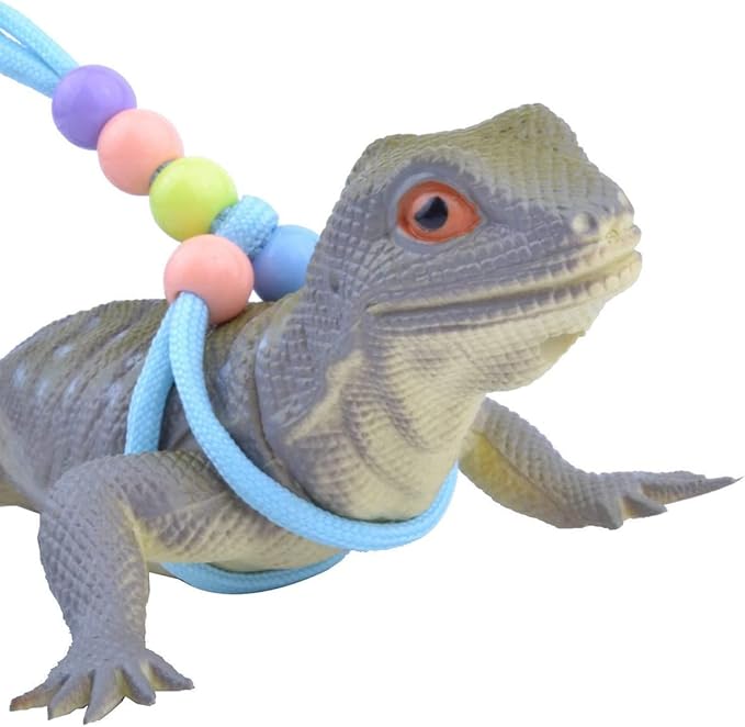 1 Pcs Adjustable Lizard Harness Adjustable Walking Harness Bearded Dragon Leash Reptile Dragon Leash Adjustable Harness Lead for Small Animal Hamster Reptiles