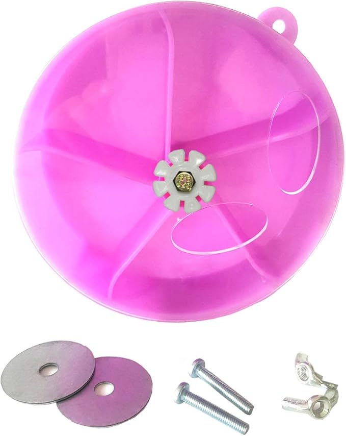 Bird Creative Foraging System Wheel Seed Food Ball Rotate Training Toy for Small and Medium Parrots Parakeet Cockatiel Conure (PURPLE)