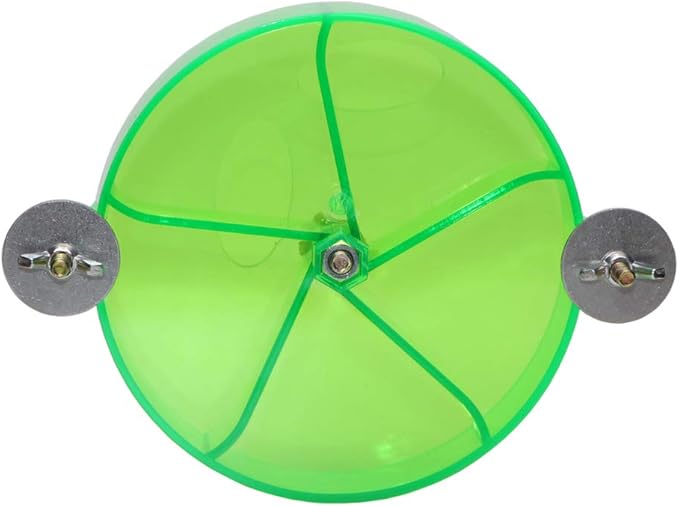 Bird Creative Foraging System Wheel Seed Food Ball Rotate Training Toy for Small and Medium Parrots Parakeet Cockatiel Conure (GREEN)