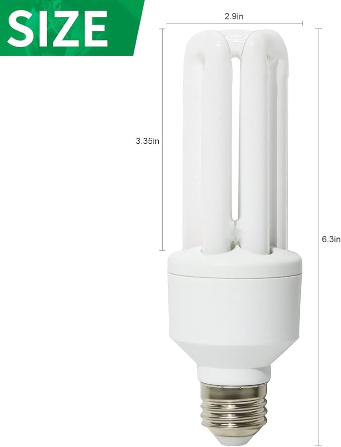LUCKY HERP UVA UVB Light Bulb for Birds 2.4 UVB 20W Compact Flourescent Lamp for All Kinds Captive Birds