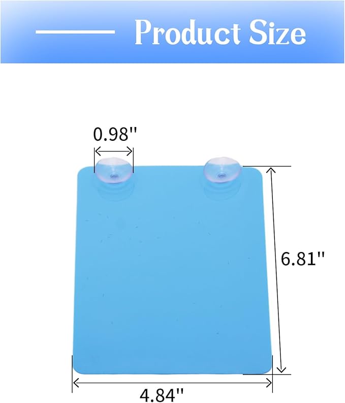 Saim 2 PCS Angelfish Discus Fish Breeding Slate Fish with Suction Cups,Breeding Spawning Slate Spawning Surface for Aquarium Breeding,Lightweight Easy to Install Remove