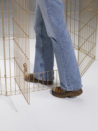 MidWest Homes for Pets Foldable Metal Dog Exercise Pen / Pet Playpen, Gold zinc w/ door, 24'W x 24'H