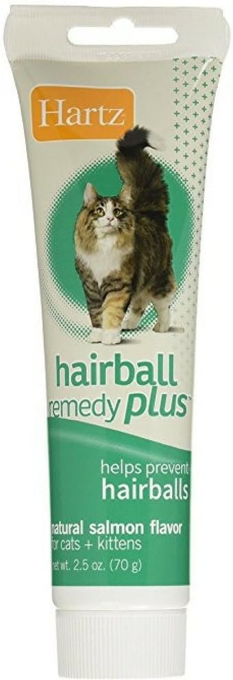 Hartz Hairball Remedy Plus Paste for Cats, Natural salmon 2.50 oz(Pack of 3)