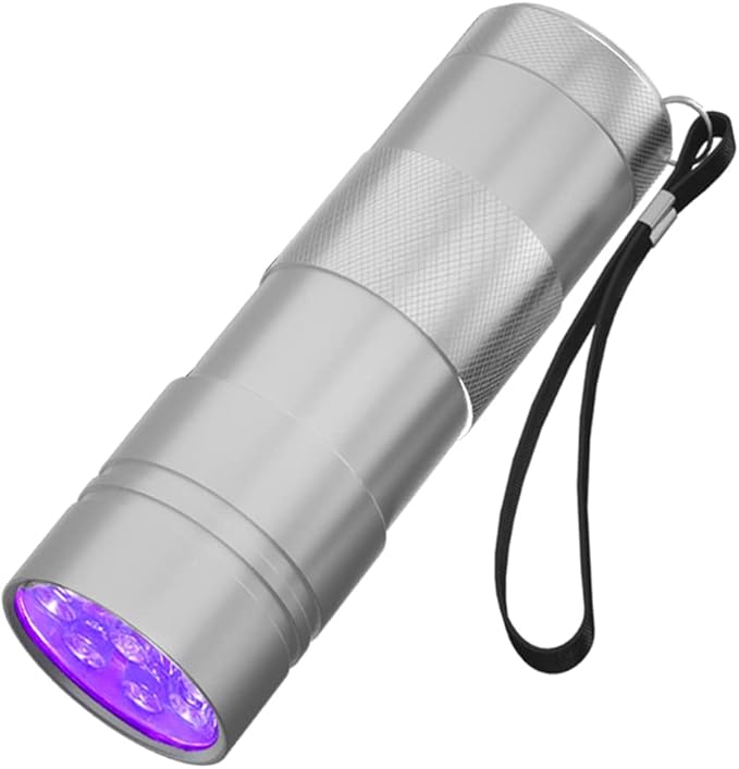 COSOOS Black Light Flashlight, 12LED 395nm UV Handheld Black Light, Mini Torch Light, Dogs Urine Detector for Dry Urine Stains, Bed Bugs and Scorpions.