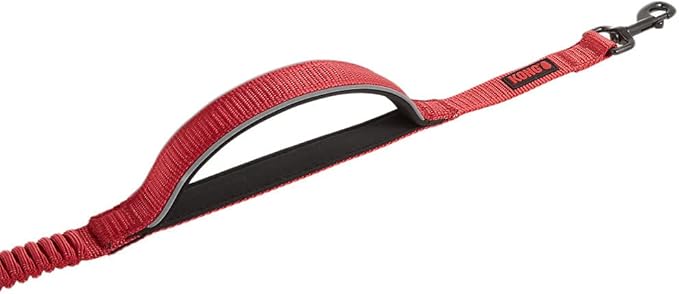 KONG Reflective Shock Absorbing Hands-Free Bungee Dog Leash 6' (Red)