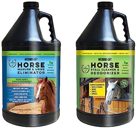 MICROBE-LIFT Horse Manure and Urine Eliminator 1 Gallon with Stall Cleaner and Deodorizer 1 Gallon