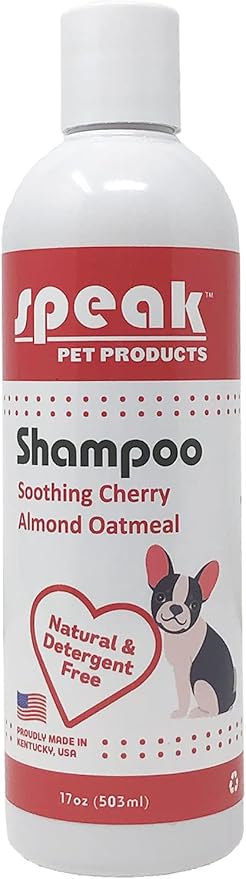 Natural Dog Shampoo, Soothing Cherry Almond Oatmeal, 17oz