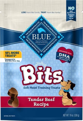 Blue Buffalo BLUE Bits Natural Soft-Moist Training Dog Treats, Beef Recipe 19-oz Bag