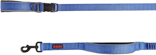 KONG Reflective Shock Absorbing Hands-Free Bungee Dog Leash 6' (Blue)